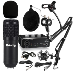 König BM800 Mikrofon + Behringer UM2 Ses Kartı + Pop Filtreli Sehpa - Yayıncı Paketi - 2