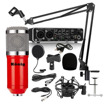 König BM800 Mikrofon + Behringer UMC202HD Ses Kartı Youtuber Paket - 3