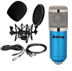 König BM800 Mikrofon + Pop Filtreli Shock Mount + Kablo Stüdyo Seti - 3