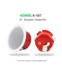 König K-18T 6'' 40 Watt Firedome Alçıpan Hoparlör - König