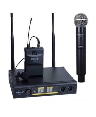 König K-402 Dijital UHF Tek EL ve Yaka Telsiz Kablosuz Mikrofon - 1