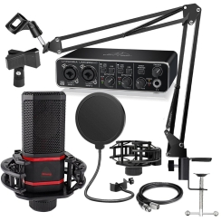 König K-CM 620 Pro Condenser Mikrofon + Behringer UMC202HD Ses Kartı Stüdyo Paketi - König