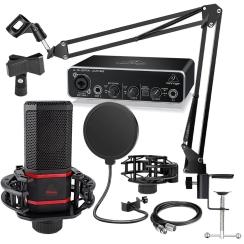 König K-CM 620 Pro Condenser Mikrofon + Behringer UMC22 Ses Kartı Stüdyo Paketi - König