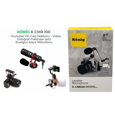 König K-CMR100 Shotgun Kamera Kayıt Mikrofonu - 1