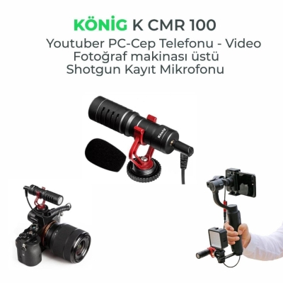 König K-CMR100 Shotgun Kamera Kayıt Mikrofonu - 2