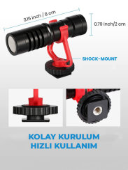 König K-CMR100 Shotgun Kamera Kayıt Mikrofonu - 4