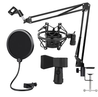 König Mikrofon Standı + Pop Filter + Shock Mount Set - 1