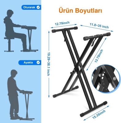 Larkin KS20X Klavye Org Standı Sehpası - 5