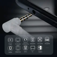 KZ M2 Çift Mikrofonlu Gümüş Kaplama Kulaklık Yükseltme Kablosu (3.5mm) - 8