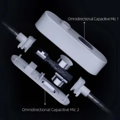 KZ M2 Çift Mikrofonlu Gümüş Kaplama Kulaklık Yükseltme Kablosu (3.5mm) - 9