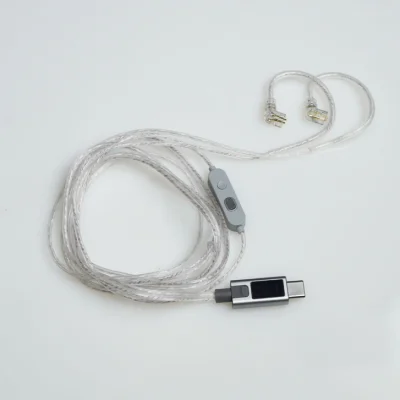 KZ M2 USB Type-C DSP/DAC Çift Mikrofonlu Gümüş Kaplama Yükseltme Kablosu - 4