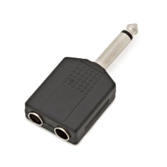 Larkin Çift Dişi Jak - 6.35mm Mono Jack Kulaklık Adaptörü Çevirici - Larkin