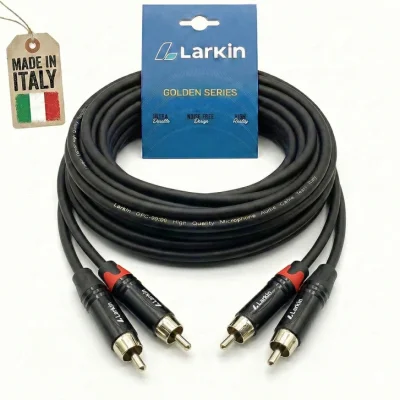Larkin Çift RCA - Çift RCA Bakır DJ Setup Controller ve Referans Monitör Hoparlör Kablosu - 1