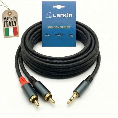 Larkin 3.5mm Stereo - Çift RCA DJ Setup ve AUX Ses Kablosu - 1