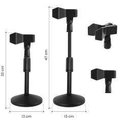 Larkin DS18 Ağır Taban Masa Tipi Metal Mikrofon Standı - 3