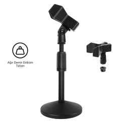 Larkin DS18 Ağır Taban Masa Tipi Metal Mikrofon Standı 