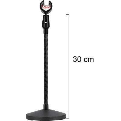 Larkin DS300 Spiralli Ağırlıklı Masa Üstü Kürsü Mikrofon Standı - 6