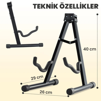 Larkin GS01 Üst Kalite Enstrüman Gitar Standı Ayaklığı Sehpası - 4