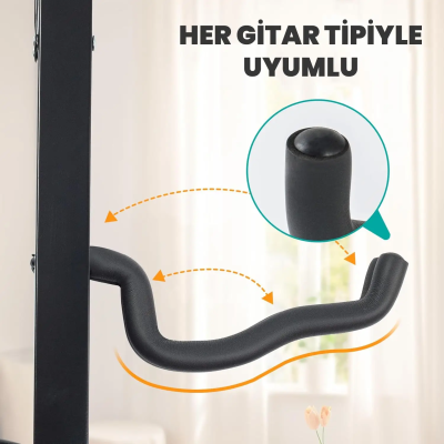 Larkin GS01 Üst Kalite Enstrüman Gitar Standı Ayaklığı Sehpası - 5