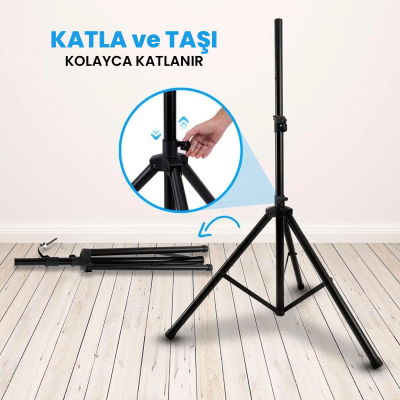 Larkin HS20 Üst Kalite Ağır Hoparlör Standı Ayağı Sehpası (Taşıma Çantalı) - 6