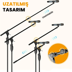 Larkin MS1337 Premium Mikrofon Standı - Taşıma Çantalı - 5