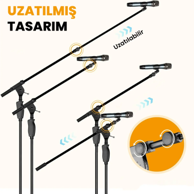 Larkin MS1337 Premium Mikrofon Standı - Taşıma Çantalı - 5