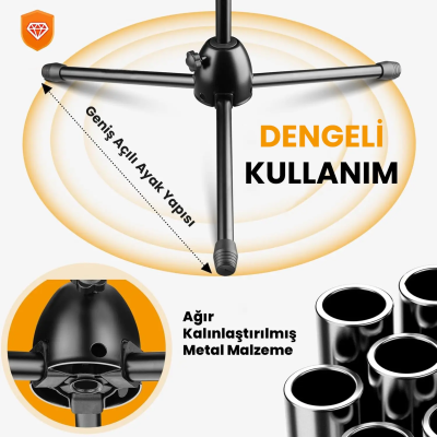 Larkin MS1337 Premium Mikrofon Standı - Taşıma Çantalı - 4