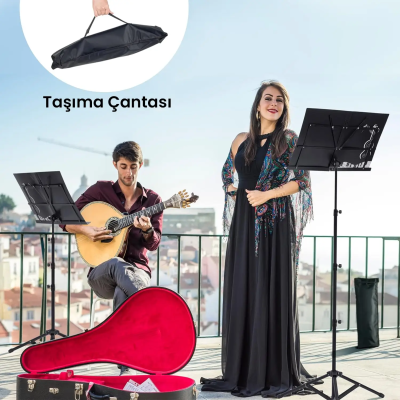 Larkin MS200 Üst Kalite Profesyonel Mikrofon Standı (Taşıma Çantası ve Tutacaklı) - 8