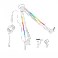 Larkin NB39 RGB Demir Masa Üstü Yayıncı Mikrofon Standı (Boom Arm) - 2