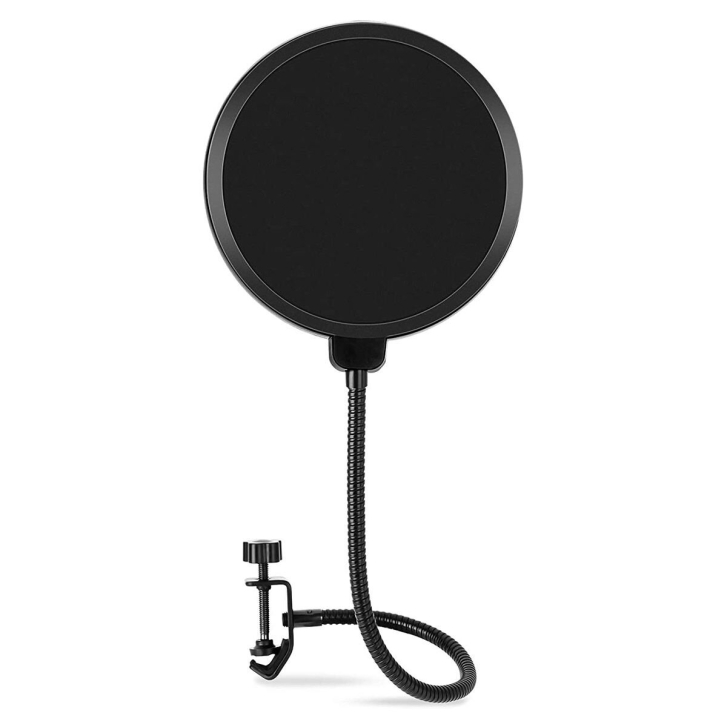 Larkin Çift Katman Pop Filter Filtre Mikrofon Gürültü Engelleyici Rüzger Kesici