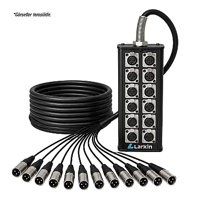 Larkin Stage12-10M 12 Kanal 10 Metre Multicore Kablo Stage Box - 1