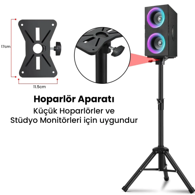 Larkin HS10 Profesyonel Kaliteli Hoparlör Standı Ayağı Sehpası (Taşıma Çantalı) - 4