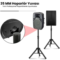 Larkin HS10 Profesyonel Kaliteli Hoparlör Standı Ayağı Sehpası (Taşıma Çantalı) - 5