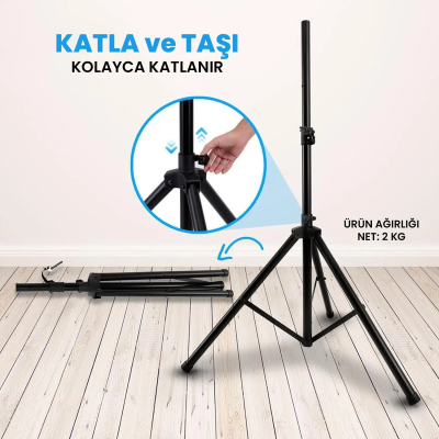 Larkin HS10 Profesyonel Kaliteli Hoparlör Standı Ayağı Sehpası (Taşıma Çantalı) - 6