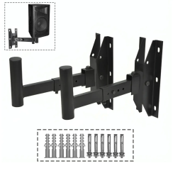 Larkin WSS10 Hoparlör Duvar Askı Aparatı - 60 KG Taşıma Kapasiteli 6 Vidalı (Çift) - 1