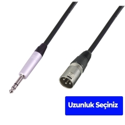 Larkin XLR Erkek - TRS Jak Balanslı Amfi Hoparlör Kablosu - Larkin