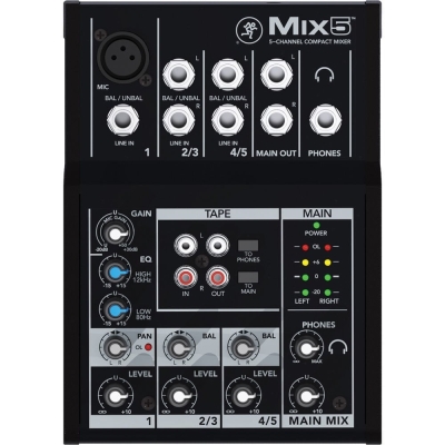 Mackie Mix5 5 Kanal Analog Deck Mikser - 1