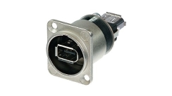 Neutrik NA1394-6-W Firewire 6 with IEEE 1394 6 pole receptacles on both ends Nickel D-housing - Neutrik