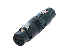 Neutrik NA3FF-B 3 Kutuplu XLR Dişi-Dişi Adaptör (Siyah) - Neutrik