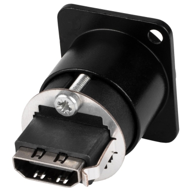 Neutrik NAHDMI-W-B HDMI feedthrough adapter siyah D-shape housing - 2
