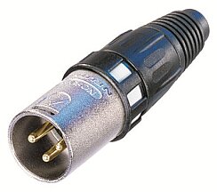 Neutrik NC3MXCC 3 Kutuplu RF Korumalı Erkek XLR Konnektör (Altın Fiş) - Neutrik