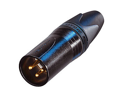 Neutrik NC3MXX-B 3 Kutuplu Erkek Siyah/Altın XLR Konnektör - 1