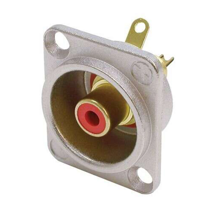 Neutrik NF2D-2 Şase Tipi RCA Konnektör (Kırmızı)