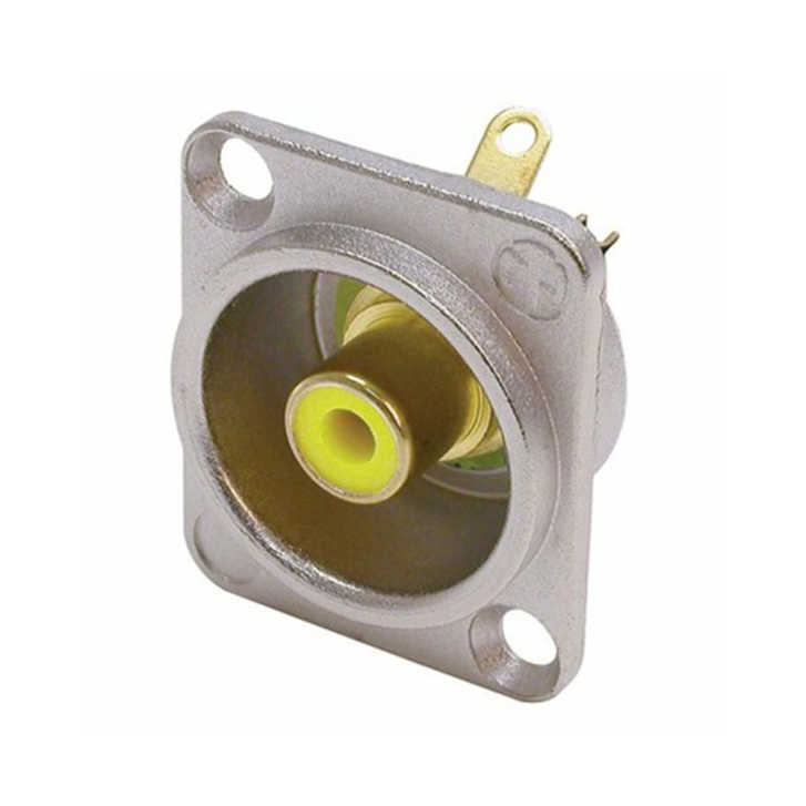 Neutrik NF2D-4 Şase Tipi RCA Konnektör (Sarı)