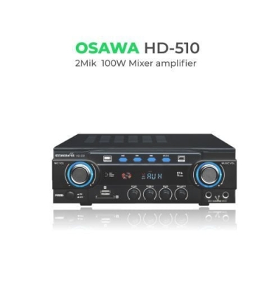Osawa HD-510 100 Watt USB-SD Stereo Mikser Amfi İş Yeri Ve Ev Amfisi 12 Volt/220 Watt - 1