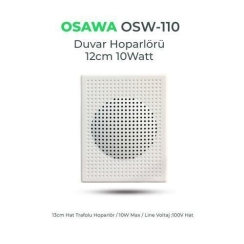 Osawa Osw-110 BEYAZ Hat Trafolu Duvar Tipi Hoparlör 13cm 10 Watt - Osawa