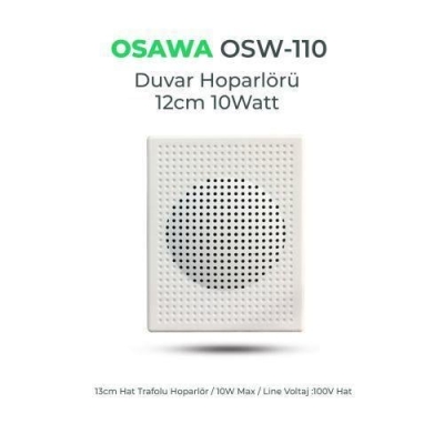 Osawa Osw-110 BEYAZ Hat Trafolu Duvar Tipi Hoparlör 13cm 10 Watt - 1