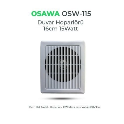 Osawa OSW-115 BEYAZ Hat Trafolu 100V Duvar Hoparlörü - 1