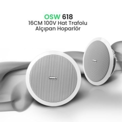 Osawa OSW-618 BEYAZ 100V 15 Watt Asma Tavan Hoparlörü - Osawa