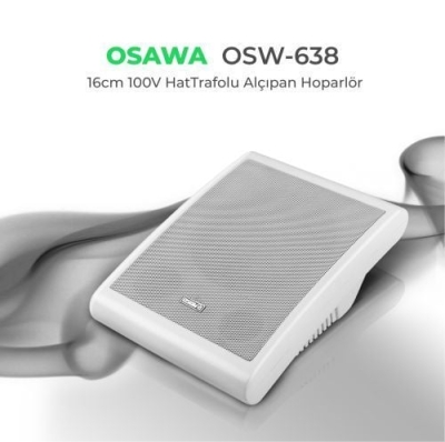 Osawa OSW-638 BEYAZ Hat Trafolu 100V Duvar Hoparlörü - 1